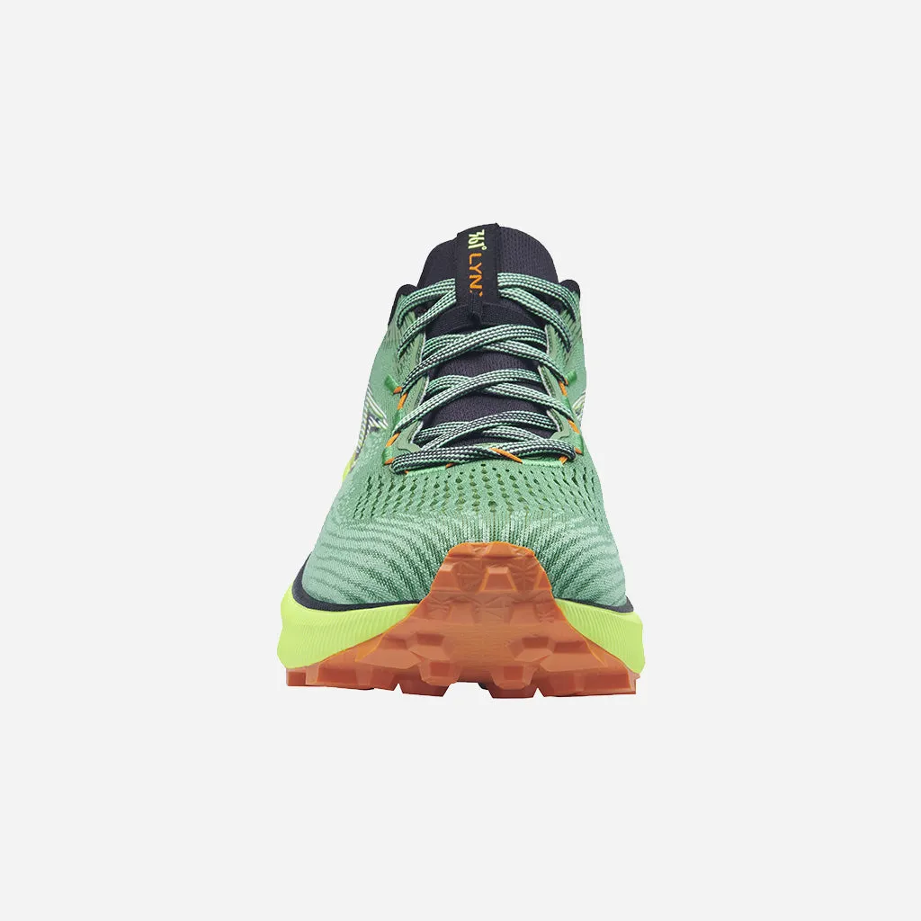 running in a soccer field area shoes 361-LYNX: Green/Yellow