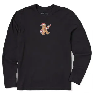 Men's Gingerbread Candy Cane Long Sleeve Crusher Tee Formal Elegance