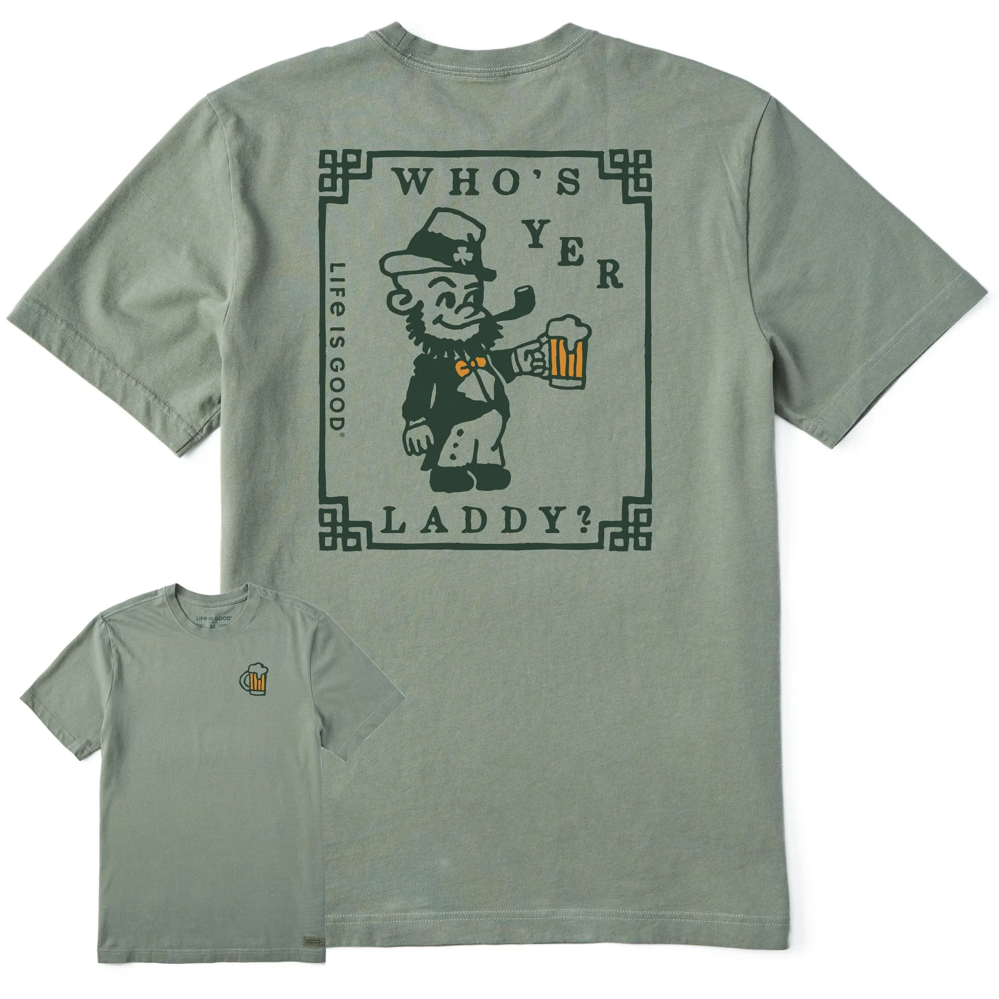 insulated AllSeasonWear Men's Who's Yer Laddy Short Sleeve Crusher Tee