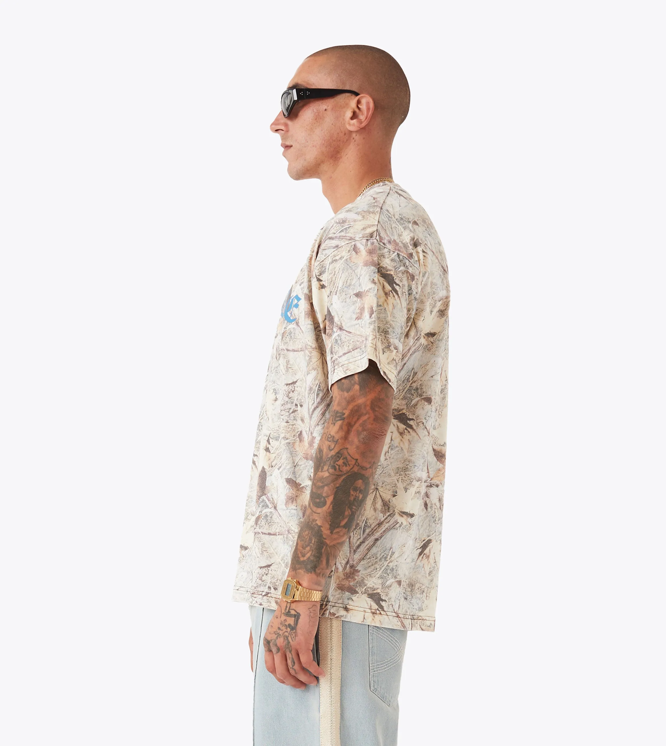 PocketDetail Easy Look Naturalist Box Tee Washed Real Camo