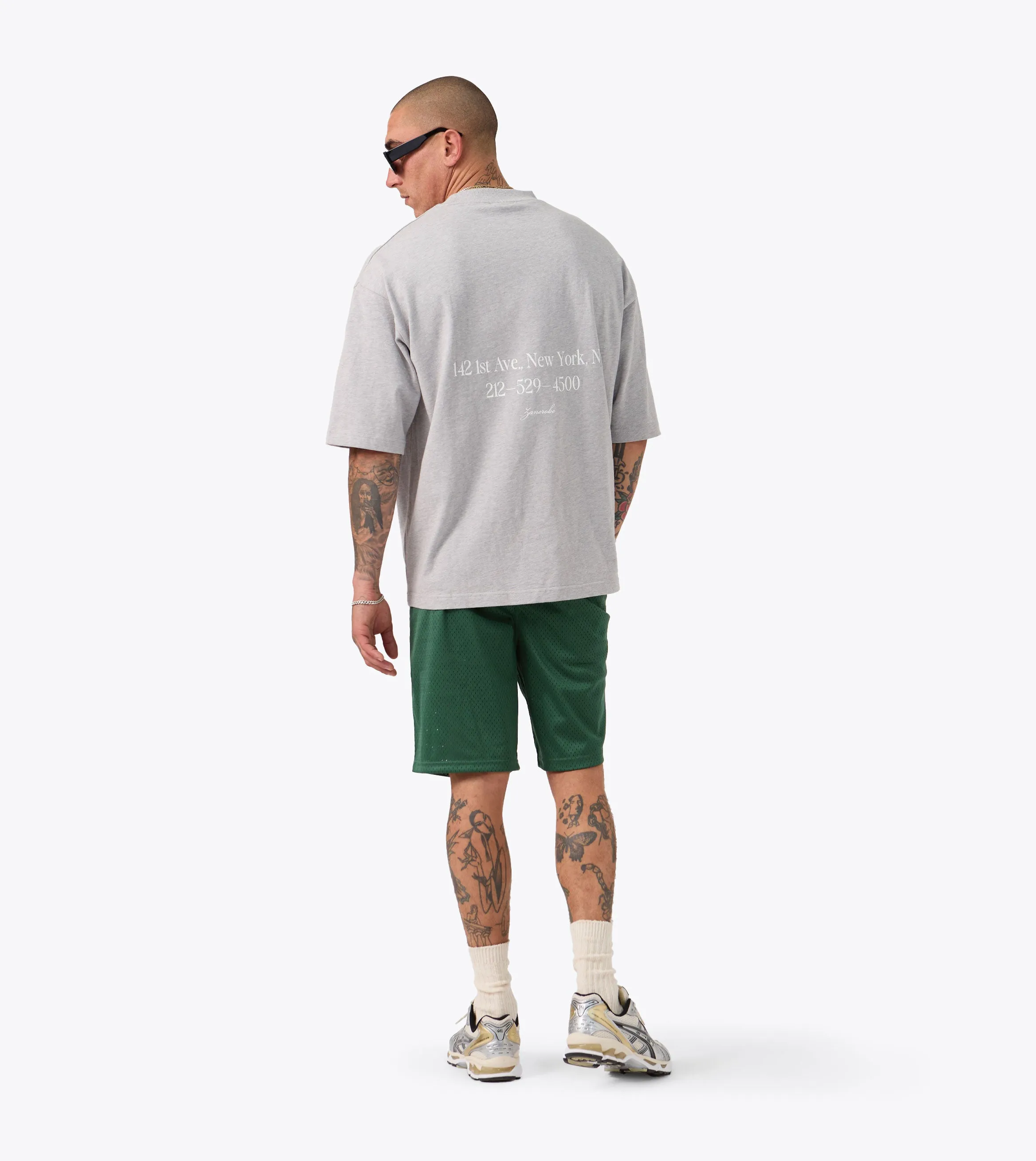 NY Flow Tee Grey Marle Minimalist Aesthetic