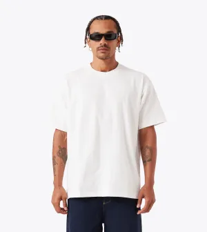 Sublimation Resistant Fabric Multi Panel Structure Box Tee Vintage White