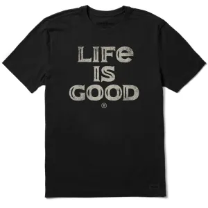Ribbed collar Men's Wordsmith Crafty Life is Good Short Sleeve Tee