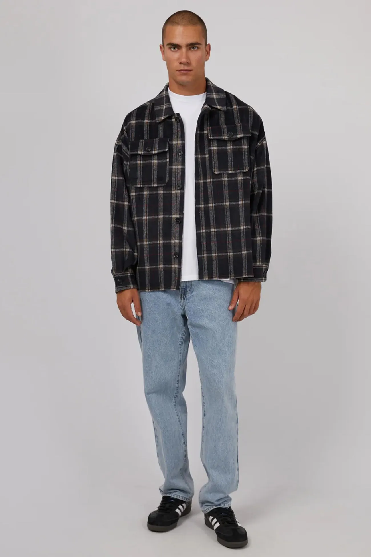 Ranch Overshirt Navy Soft and Light Wear Minimalist Comfort