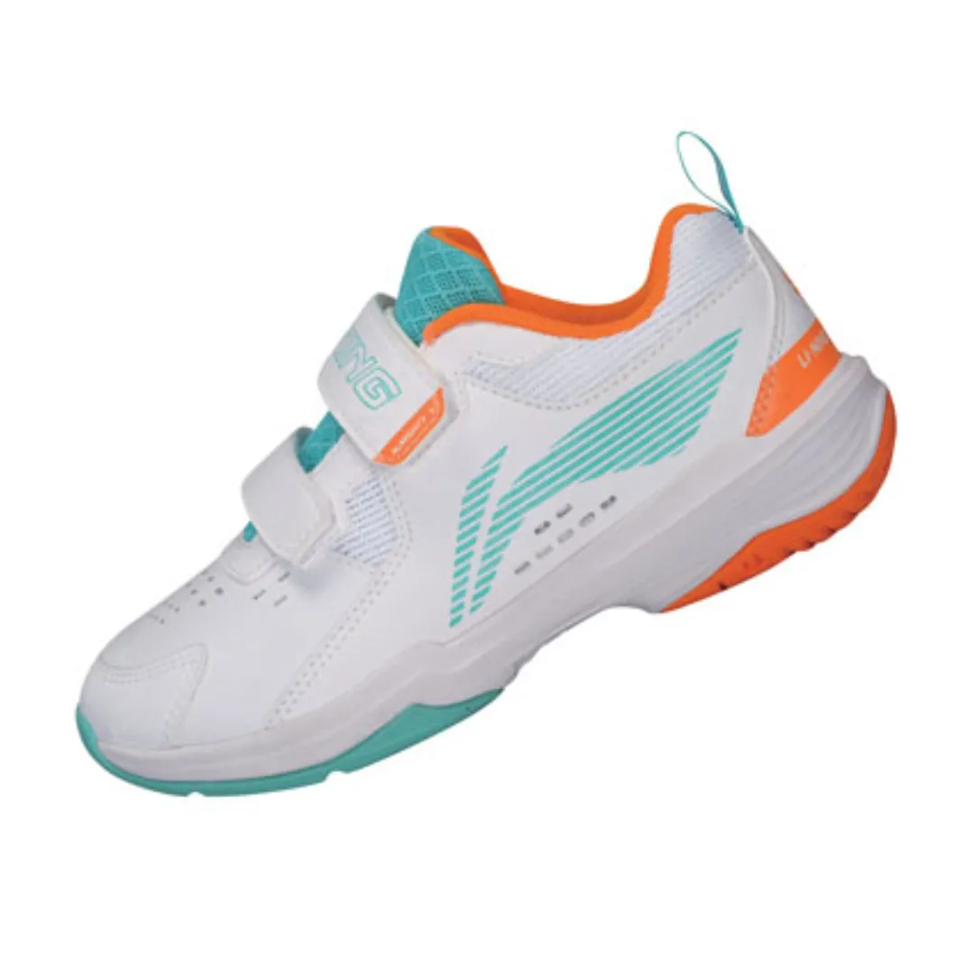 Elastic laces Luxe cushioning Li Ning Badminton Shoe Kids' [White] AYTT010