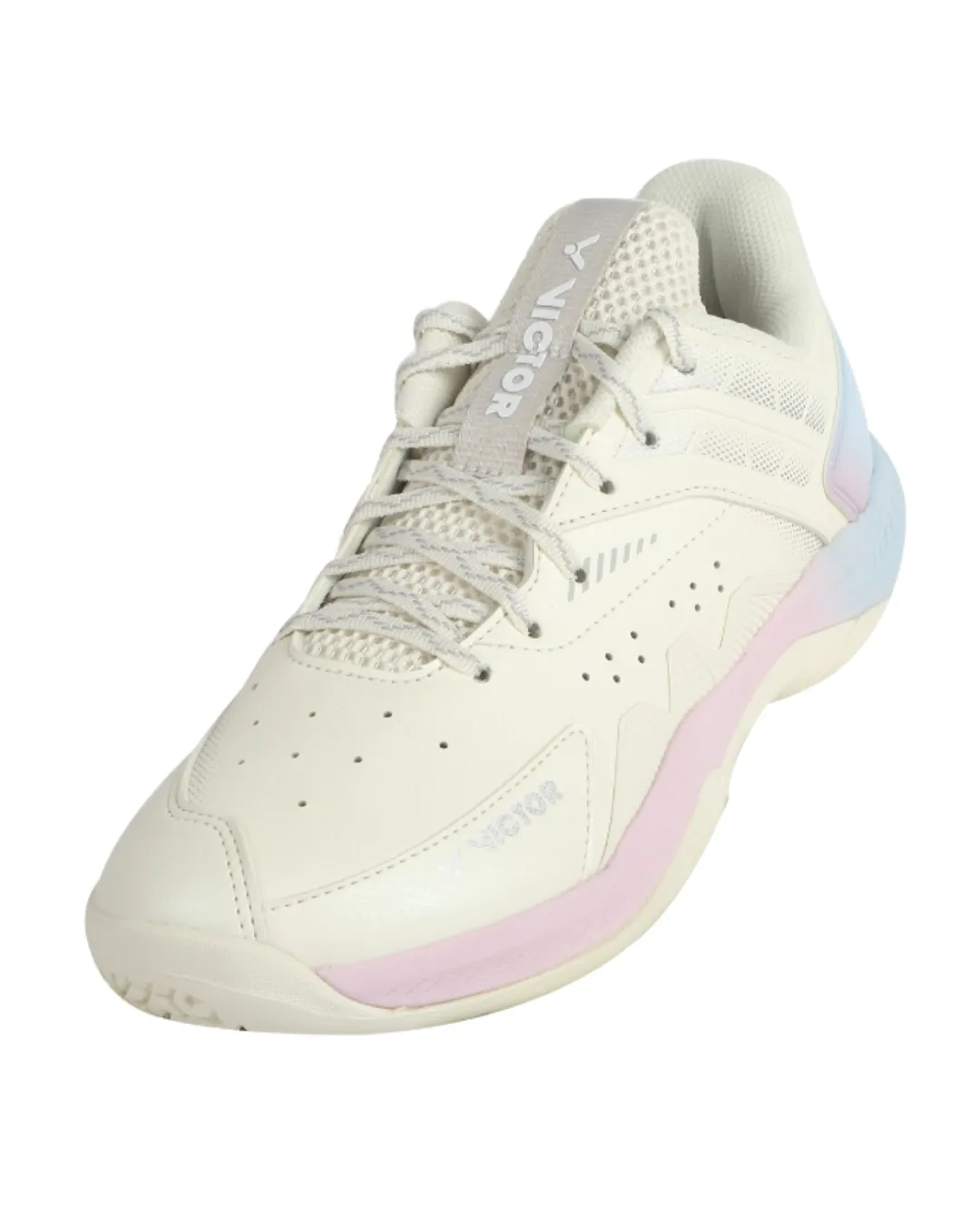Victor P8500TD-AI Court Shoes [Antique White/Ballerina] Abrasion resistant Stretchy sole