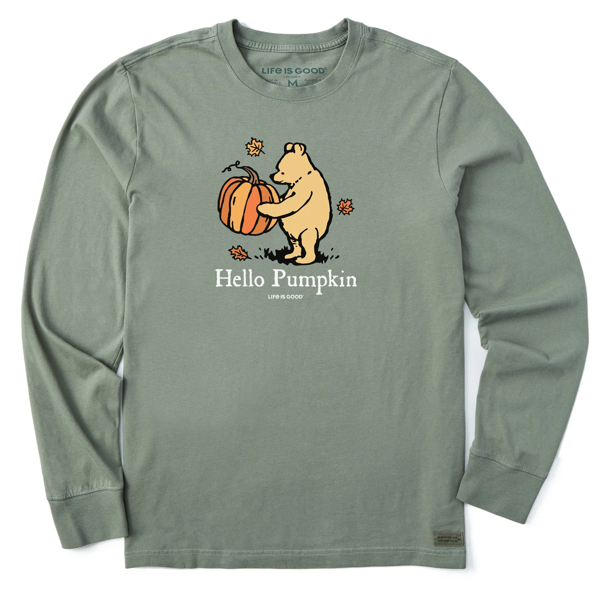Casual Statement Men's Winnie Hello Pumpkin Long Sleeve Crusher Tee