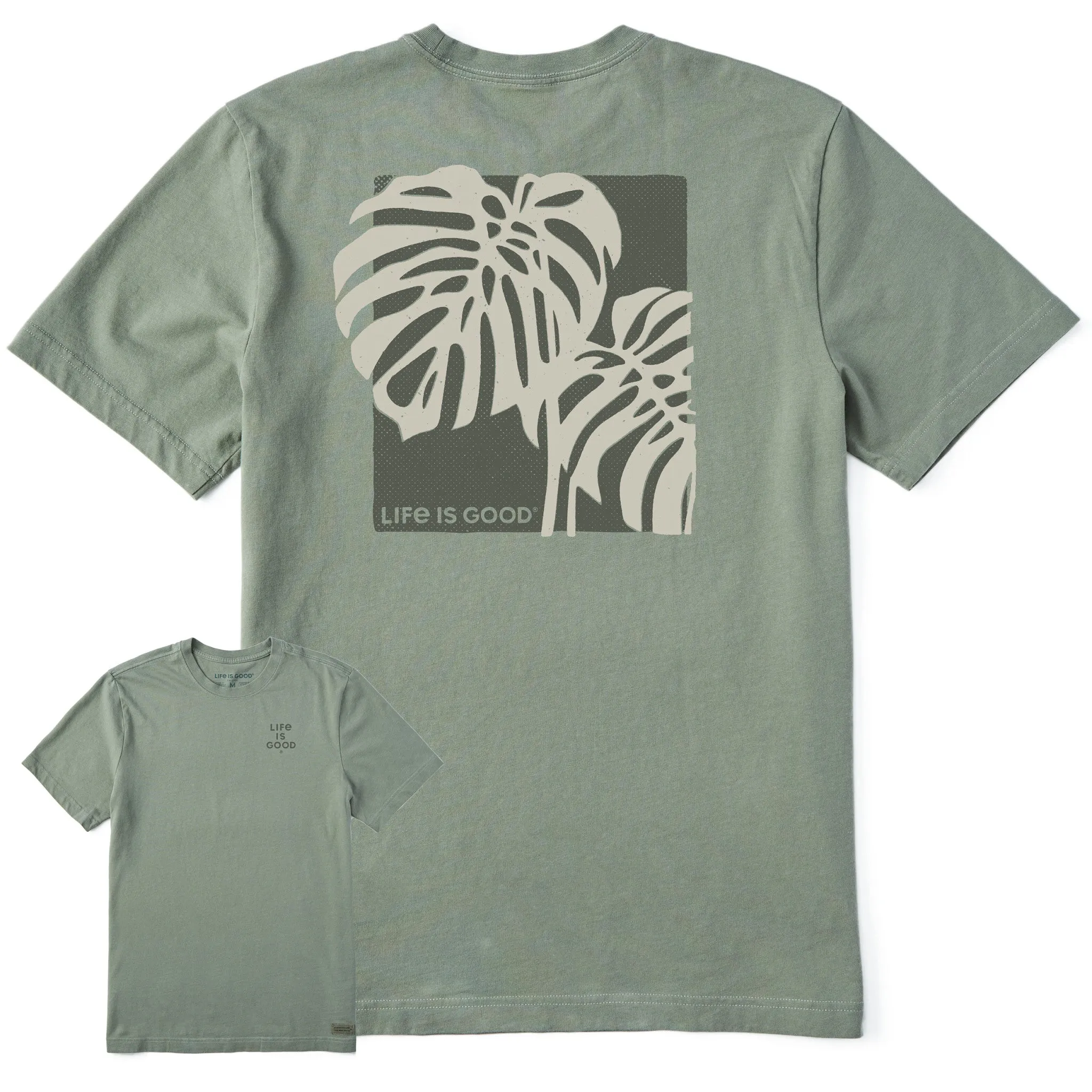 Simple Chic Men's Two Leaves Short Sleeve Tee
