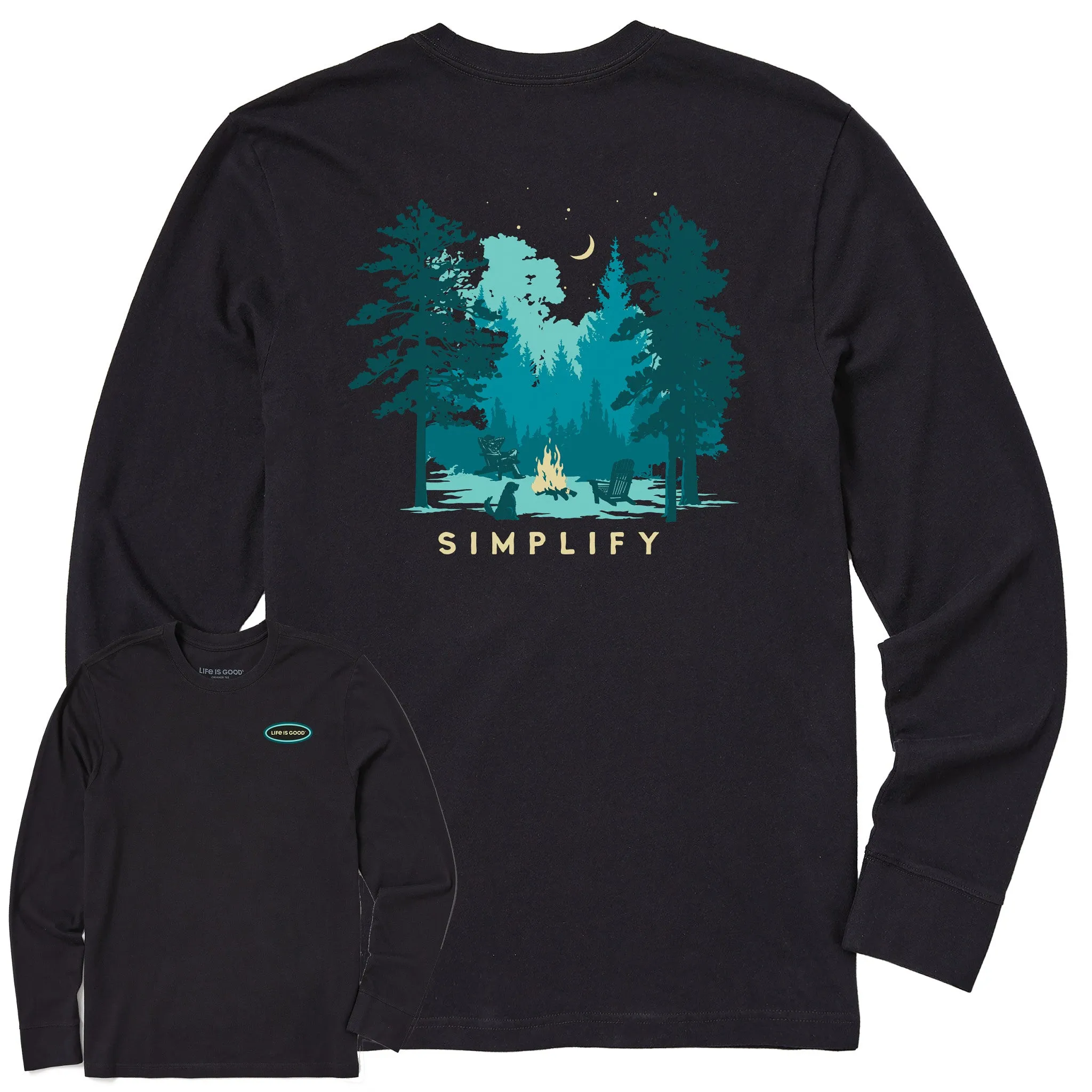 Men's Simplify Campfire Long Sleeve Crusher Tee Quick Dry Material