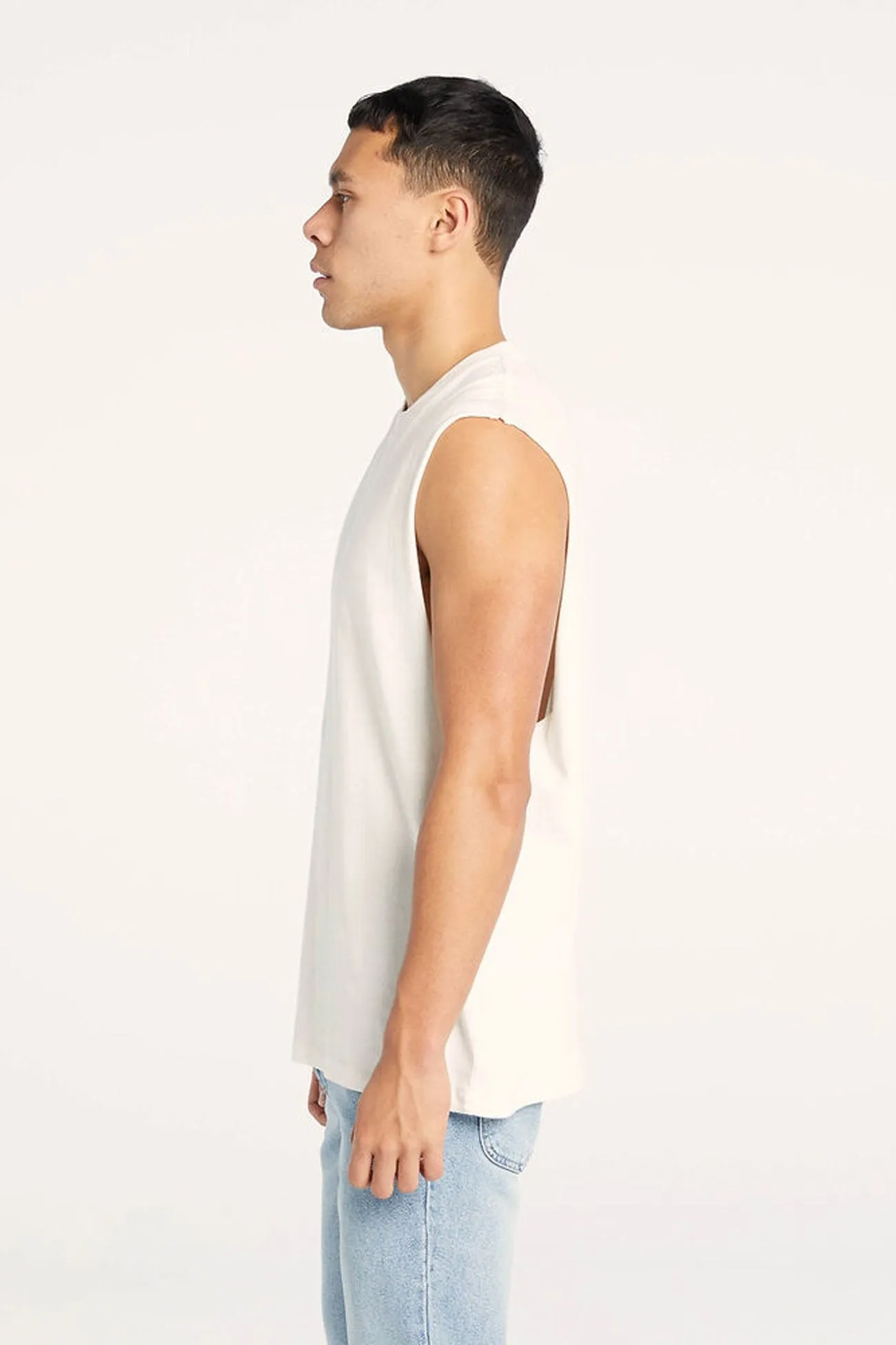 LowBulkFabric Altos Muscle Vintage White