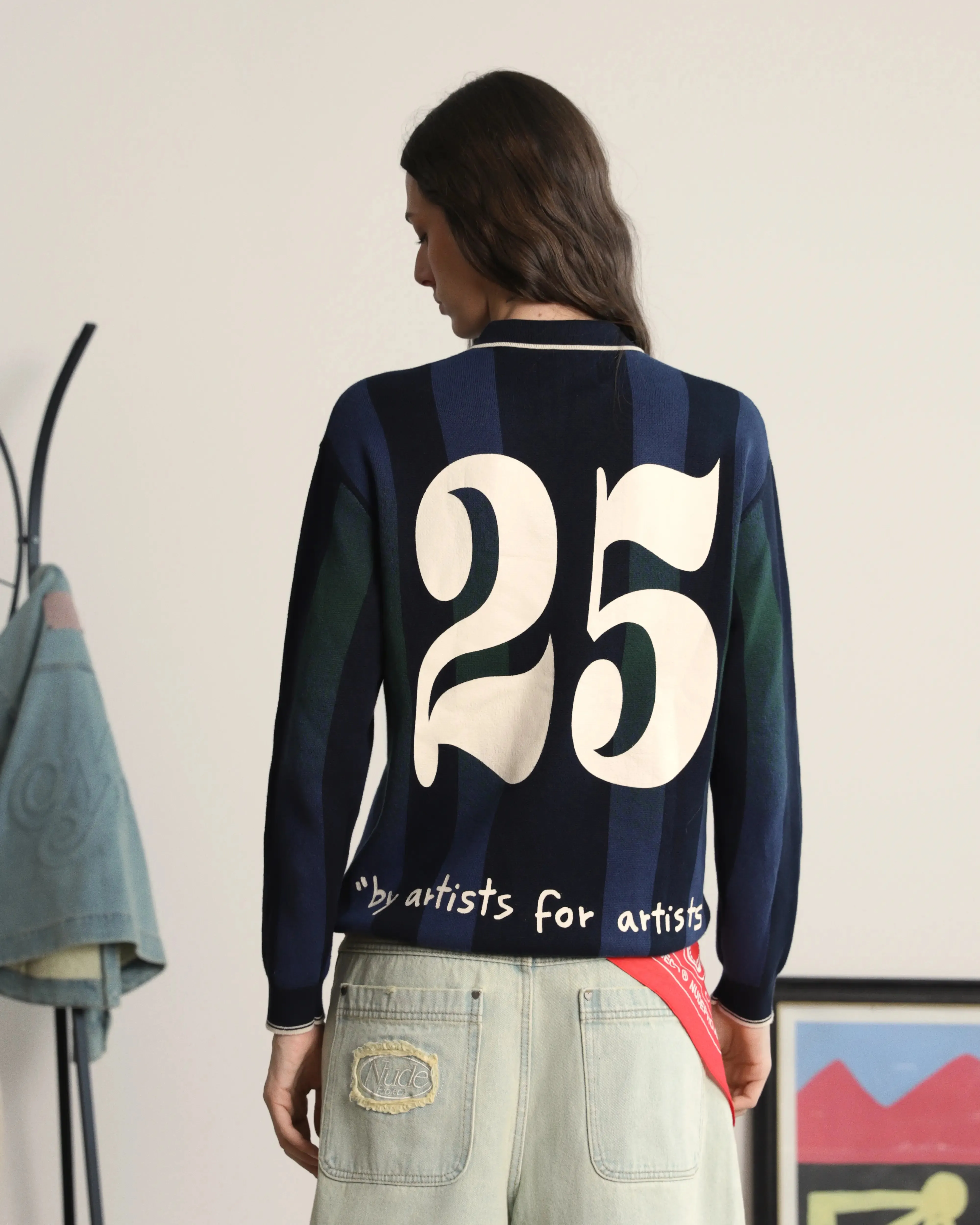 Classic Comfort Smart Style Vizcaya Football Polo Knit Navy Blue