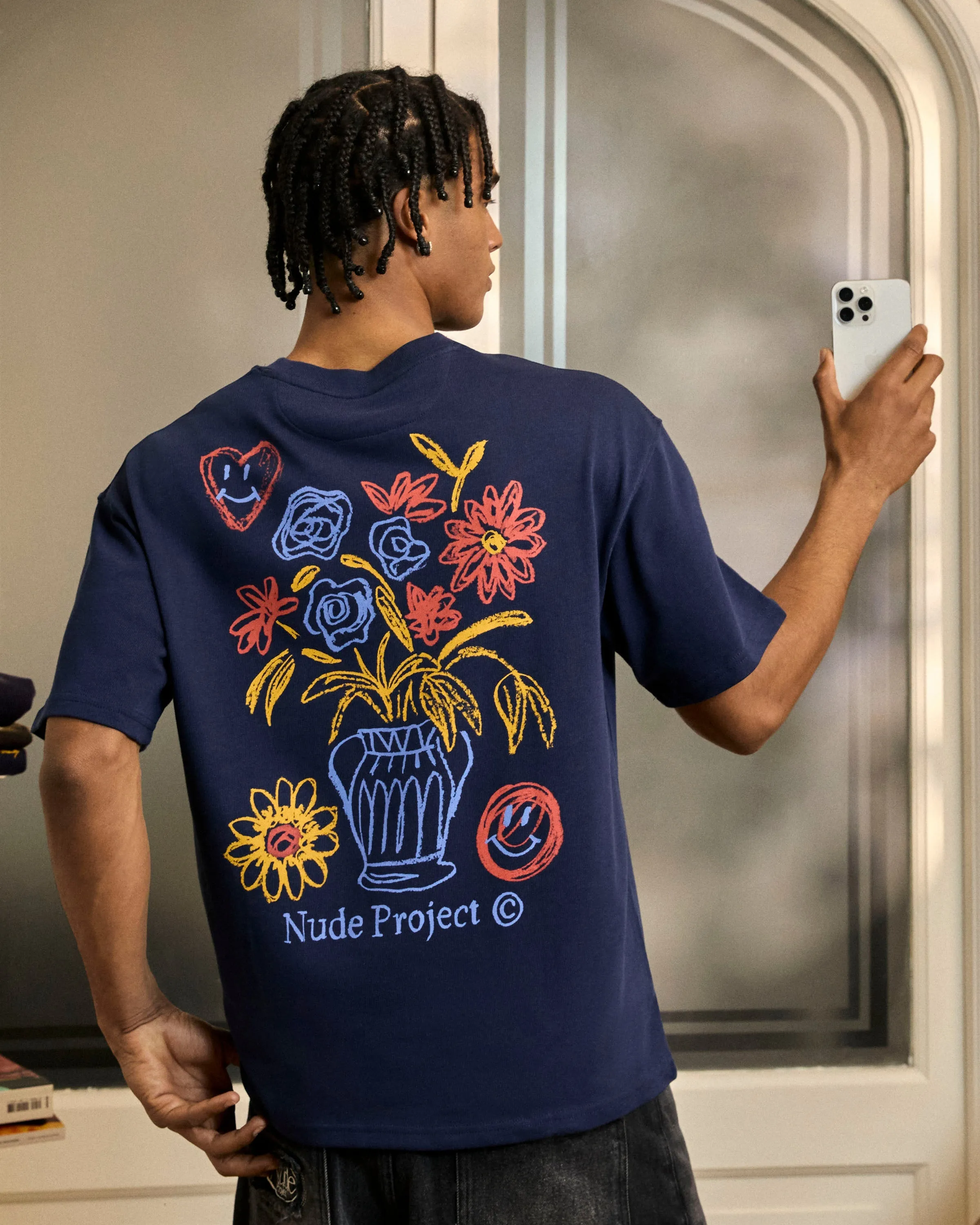 MoistureControlFibers Quick-Drying Shirt Jarron Tee Navy