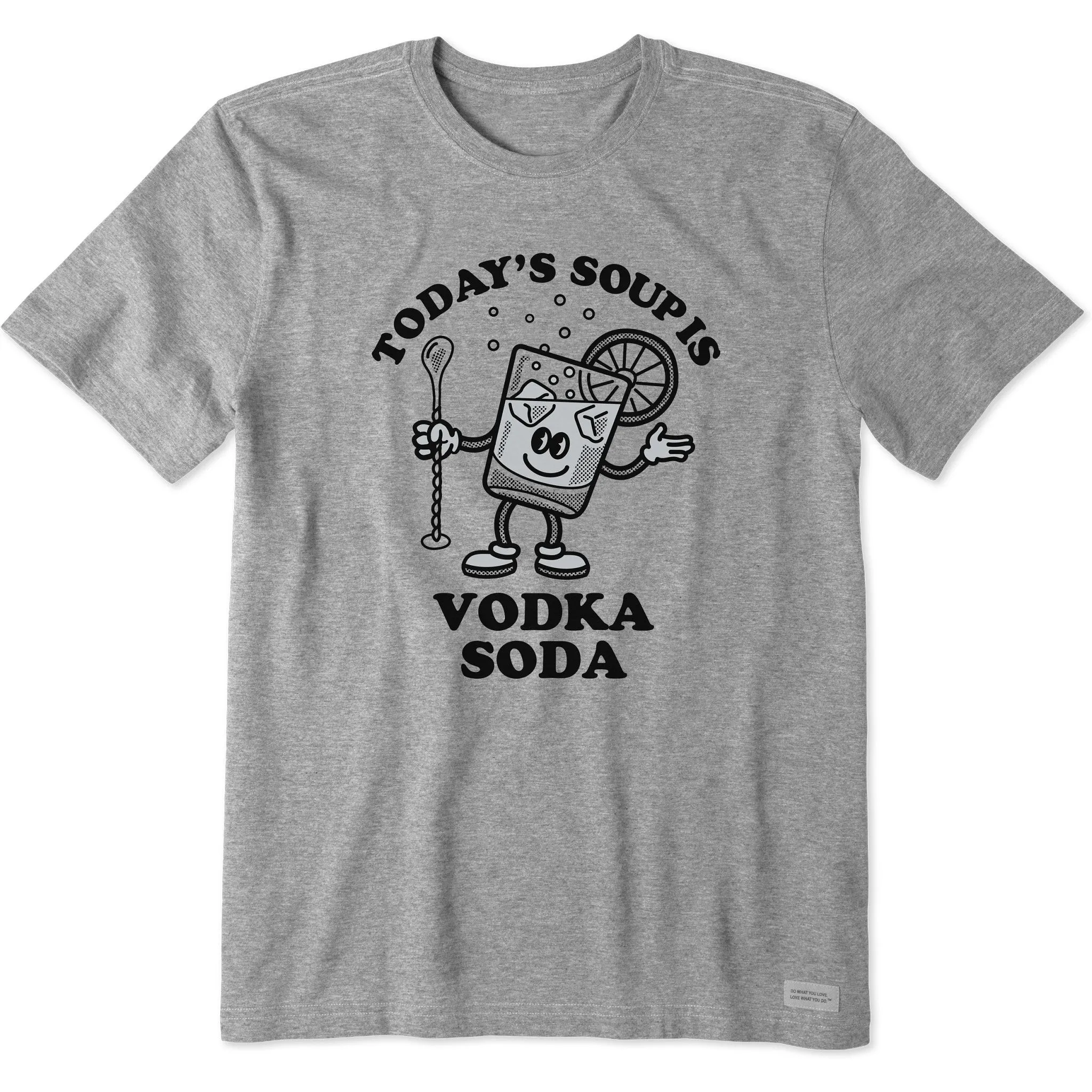Men's Vodka Soup Short Sleeve Tee Garment Washed Texture Street Style