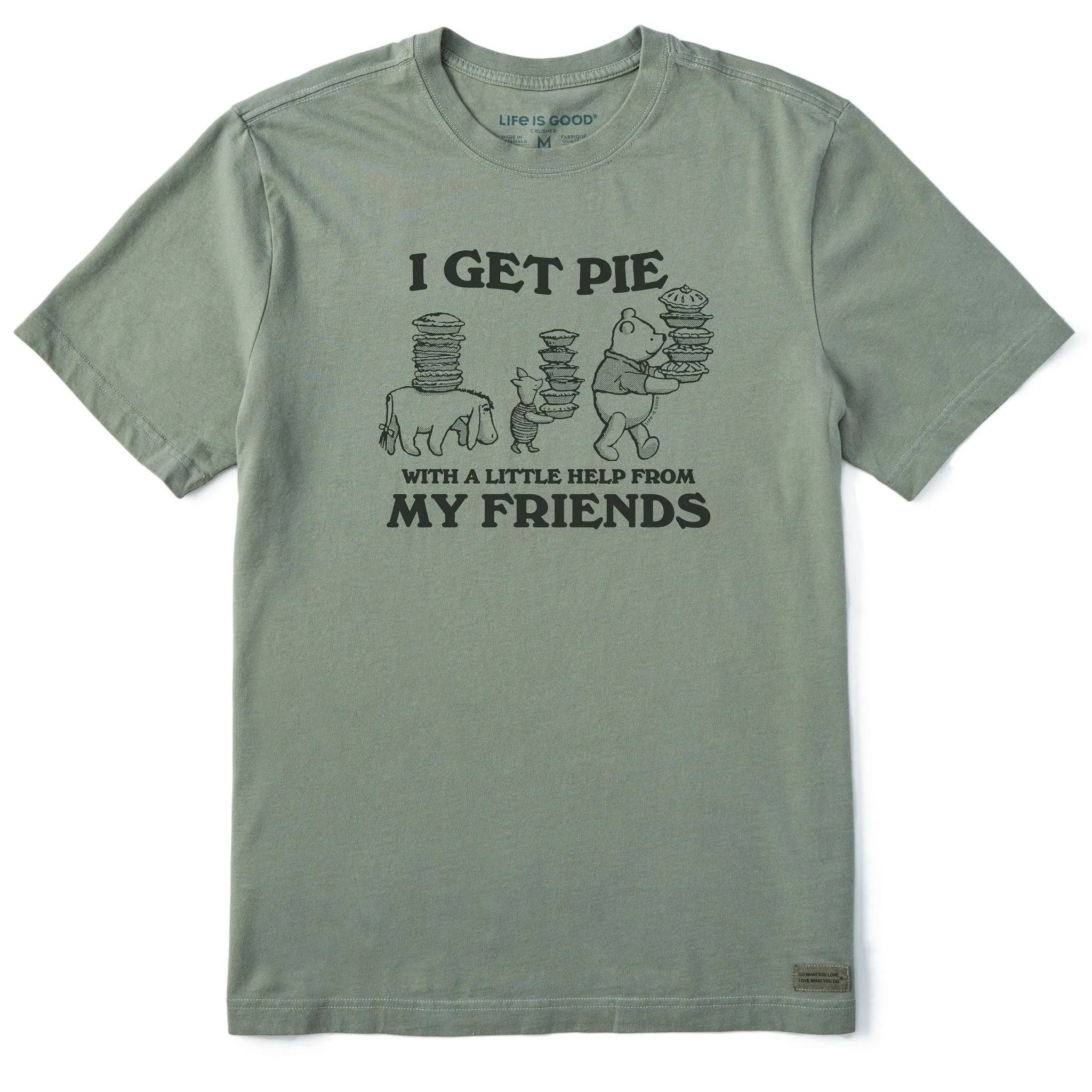 Oeko Tex Certified Men's Pie with a Little Help From My Friends Short Sleeve Tee