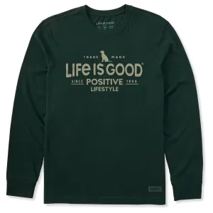 Vintage authenticity Men's Positive Lifestyle Dog Long Sleeve Crusher Tee