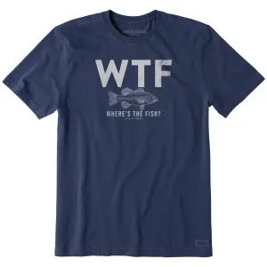 MultiPly Fabric Men's WTF Line Drawing Bass Short Sleeve Crusher Tee