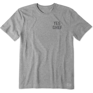 Men's Yes Chef Short Sleeve Crusher Tee Stylish Wear Casual Active Wear