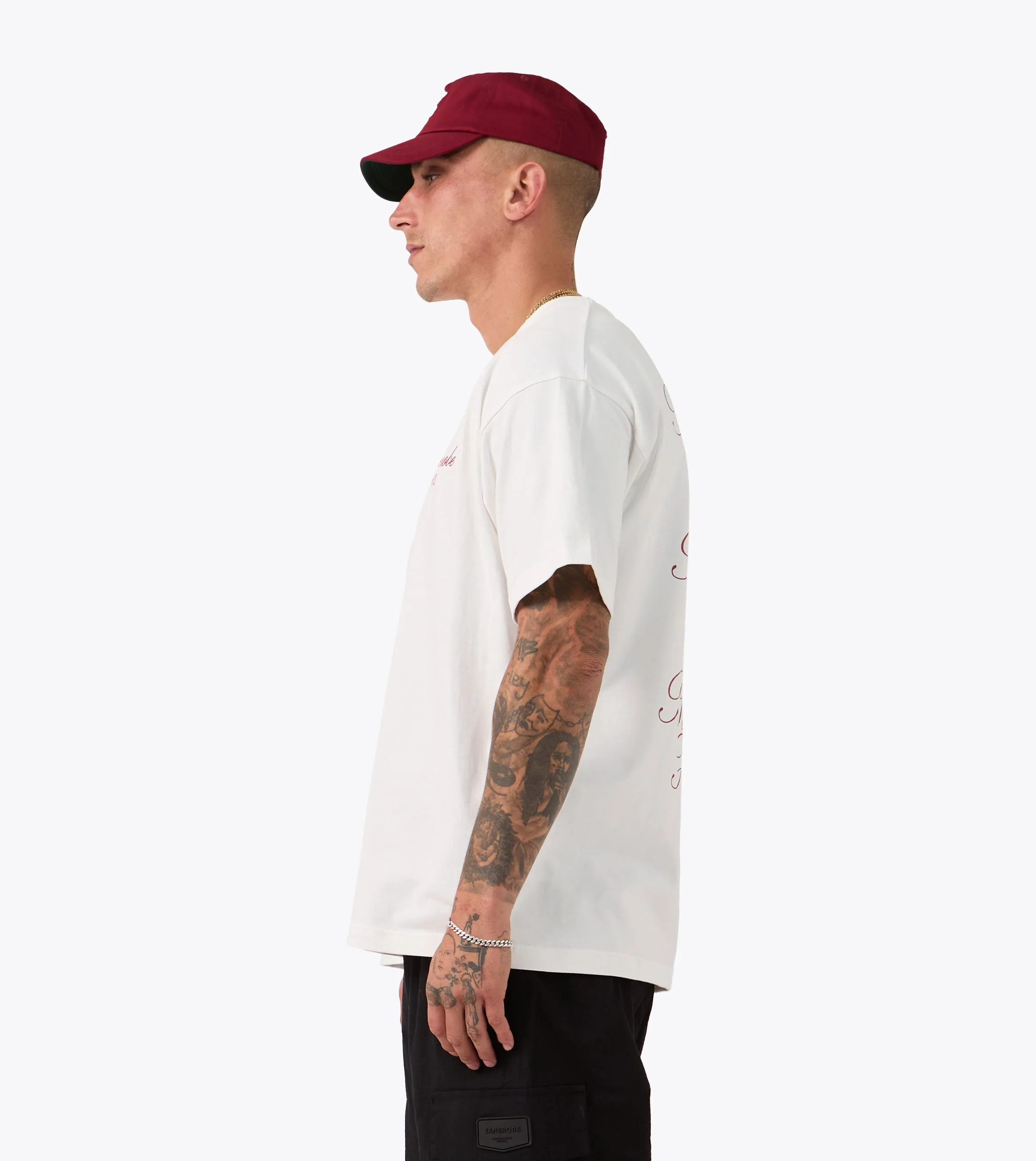 ZR Bakery Box Tee Vintage White Easy Fit Wear Sleeveless