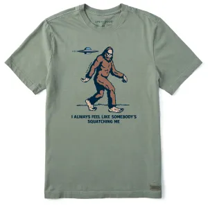 Soft Layers Men's Somebody's Squatching Me Short Sleeve Tee