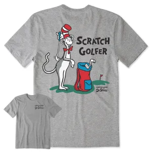 Men's The Cat Scratch Golfer Short Sleeve Crusher Tee All-Season Wear