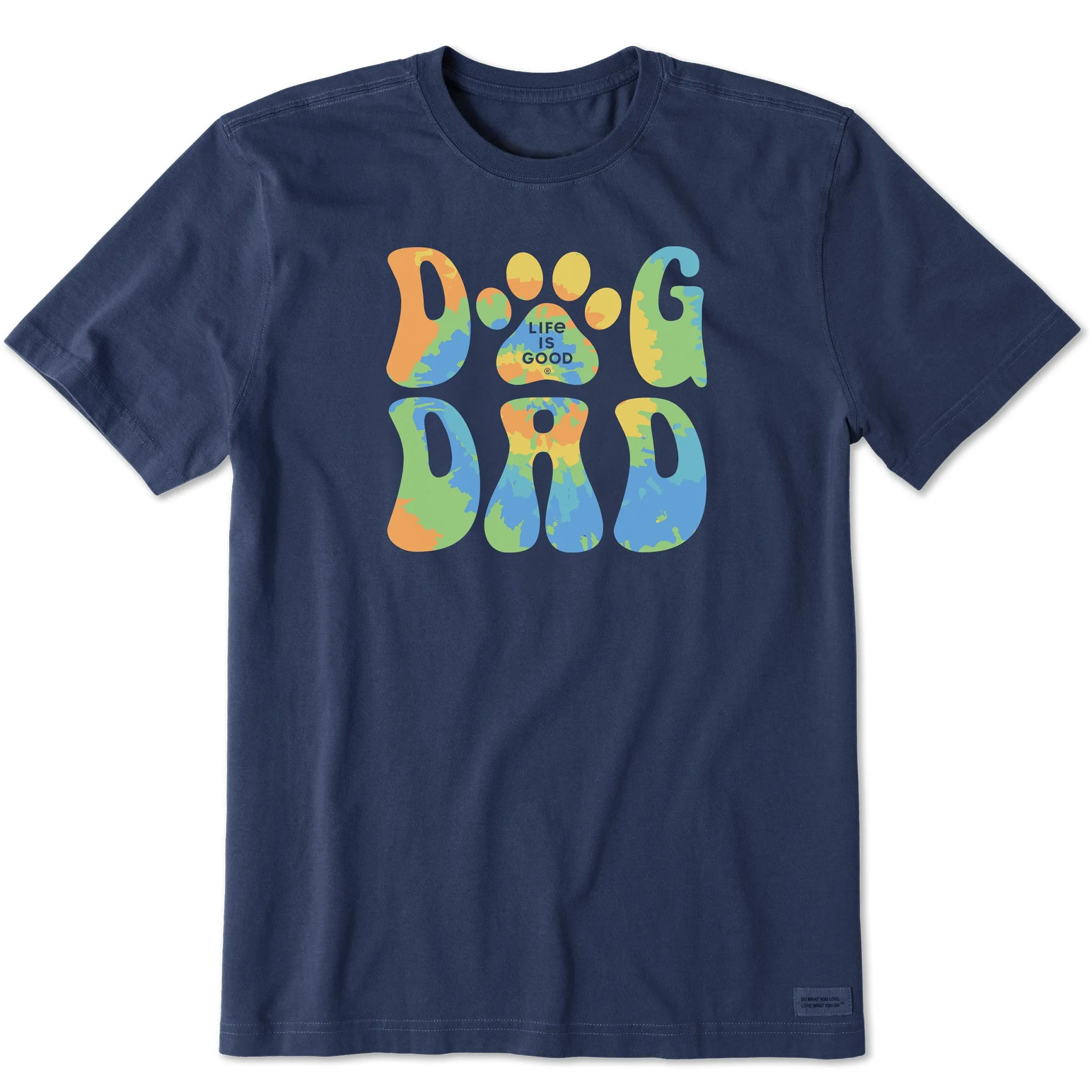 Men's Tie Dye Dog Dad Short Sleeve Tee Simple yet stylish