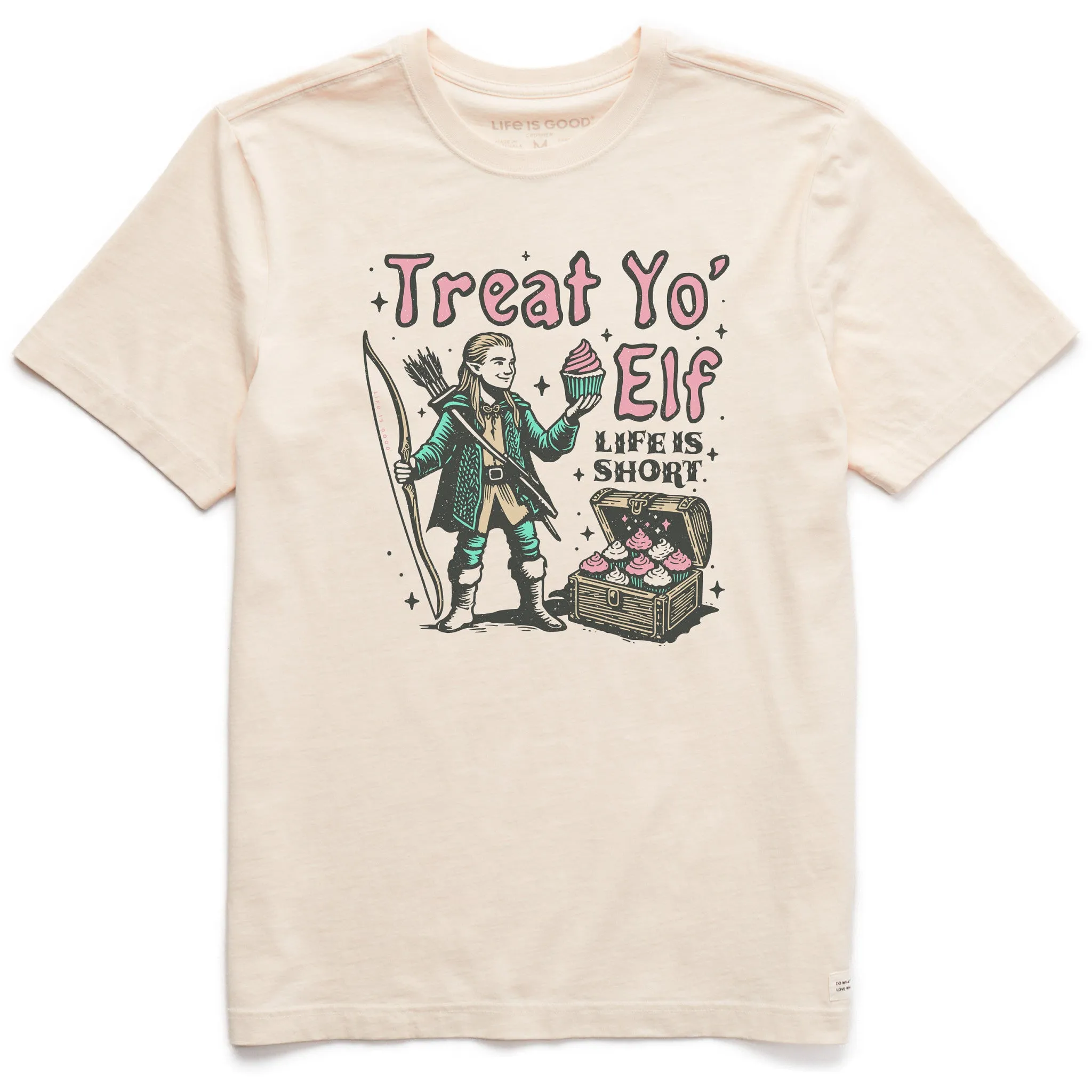 Men's Treat Yo Elf Short Sleeve Crusher Tee Simple and Light Quick Dry Fit