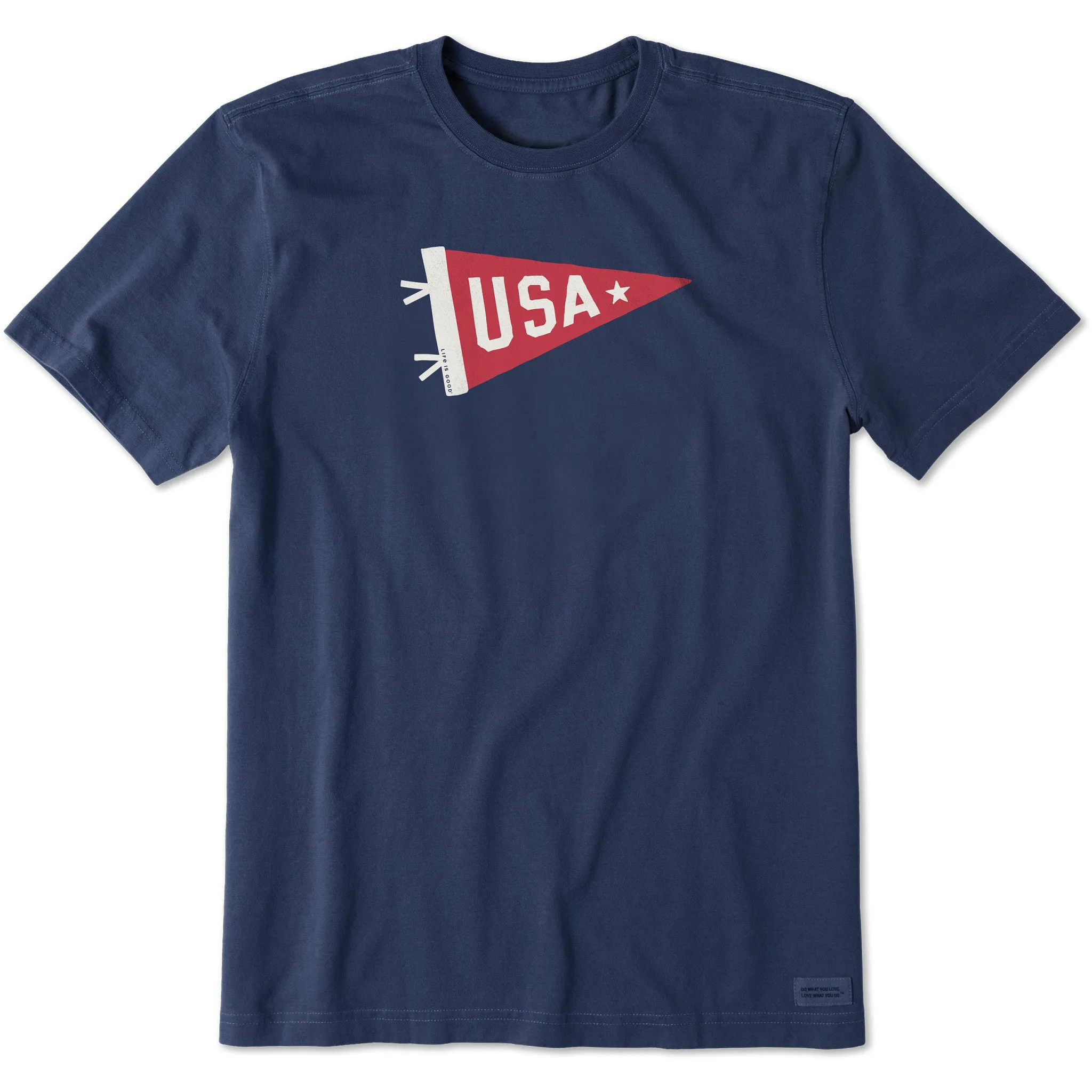 LayeredHemDetails Men's USA Pennant Short Sleeve Tee