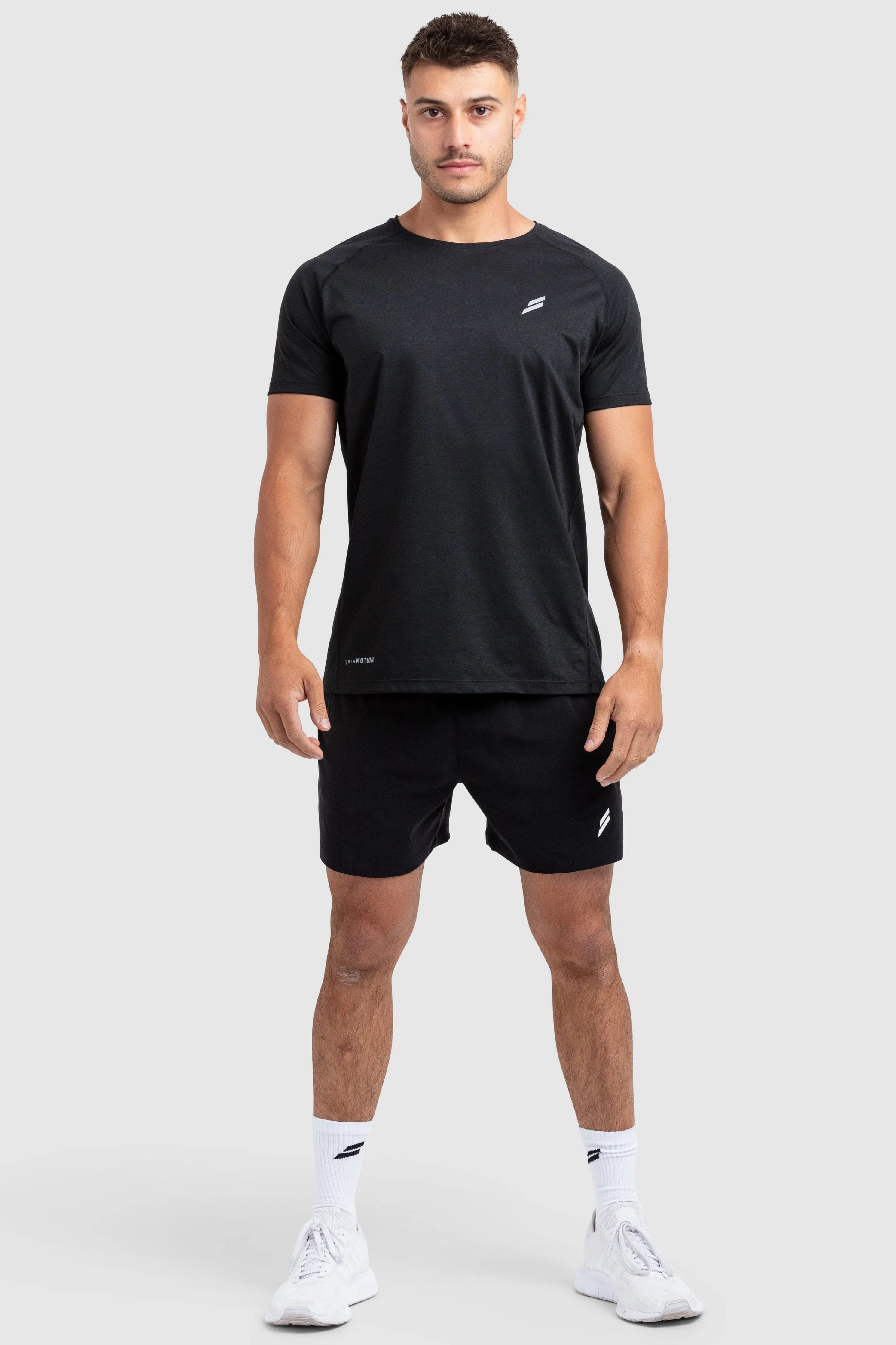 Puremotion Tee V3 - Black Casual Comfort Top Antibacterial Treatment