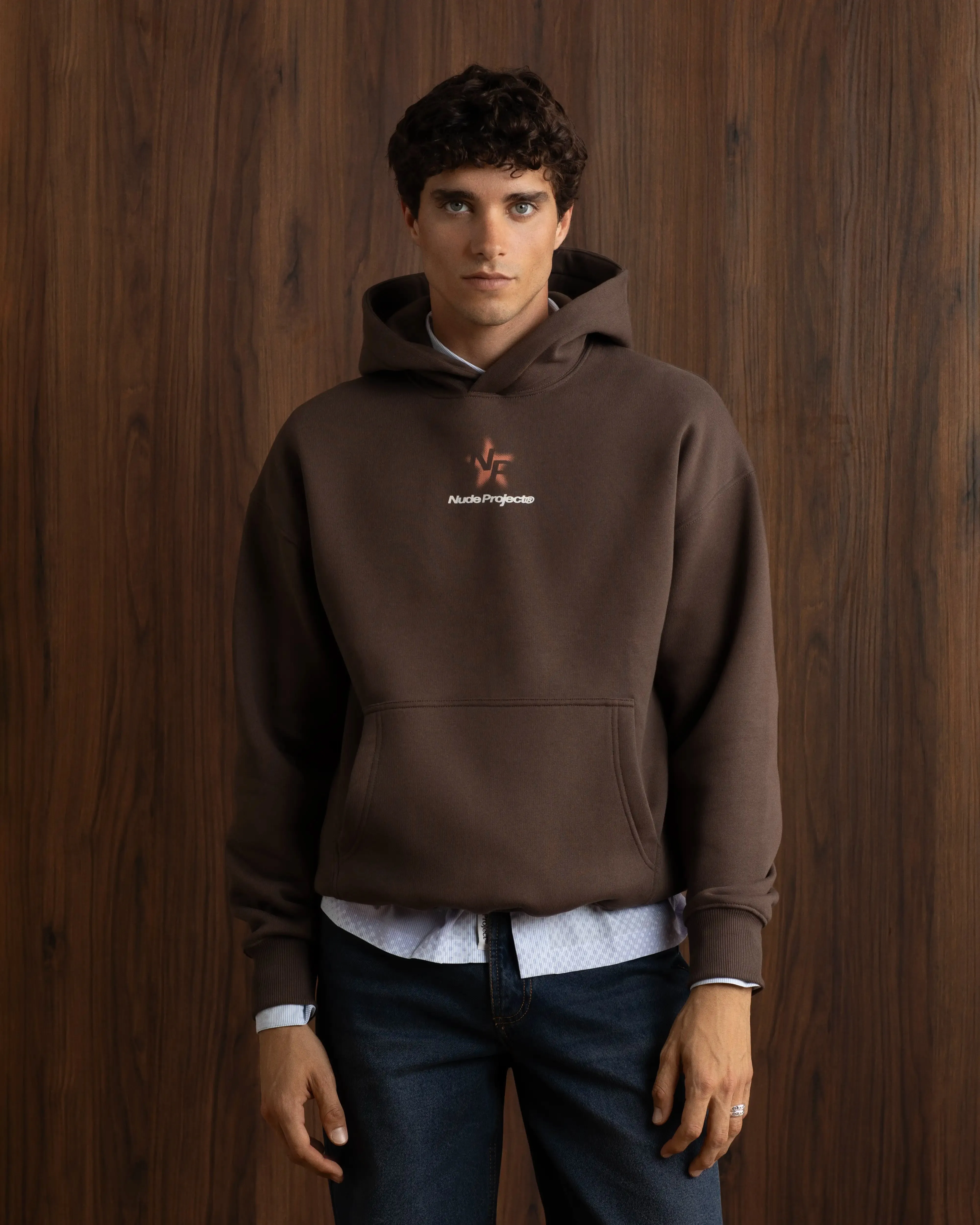Seoul Hoodie Brown Buttoned