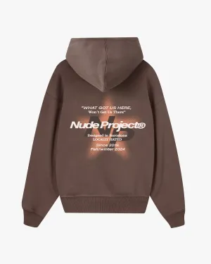 Water-Repellent Finish Seoul Hoodie Brown