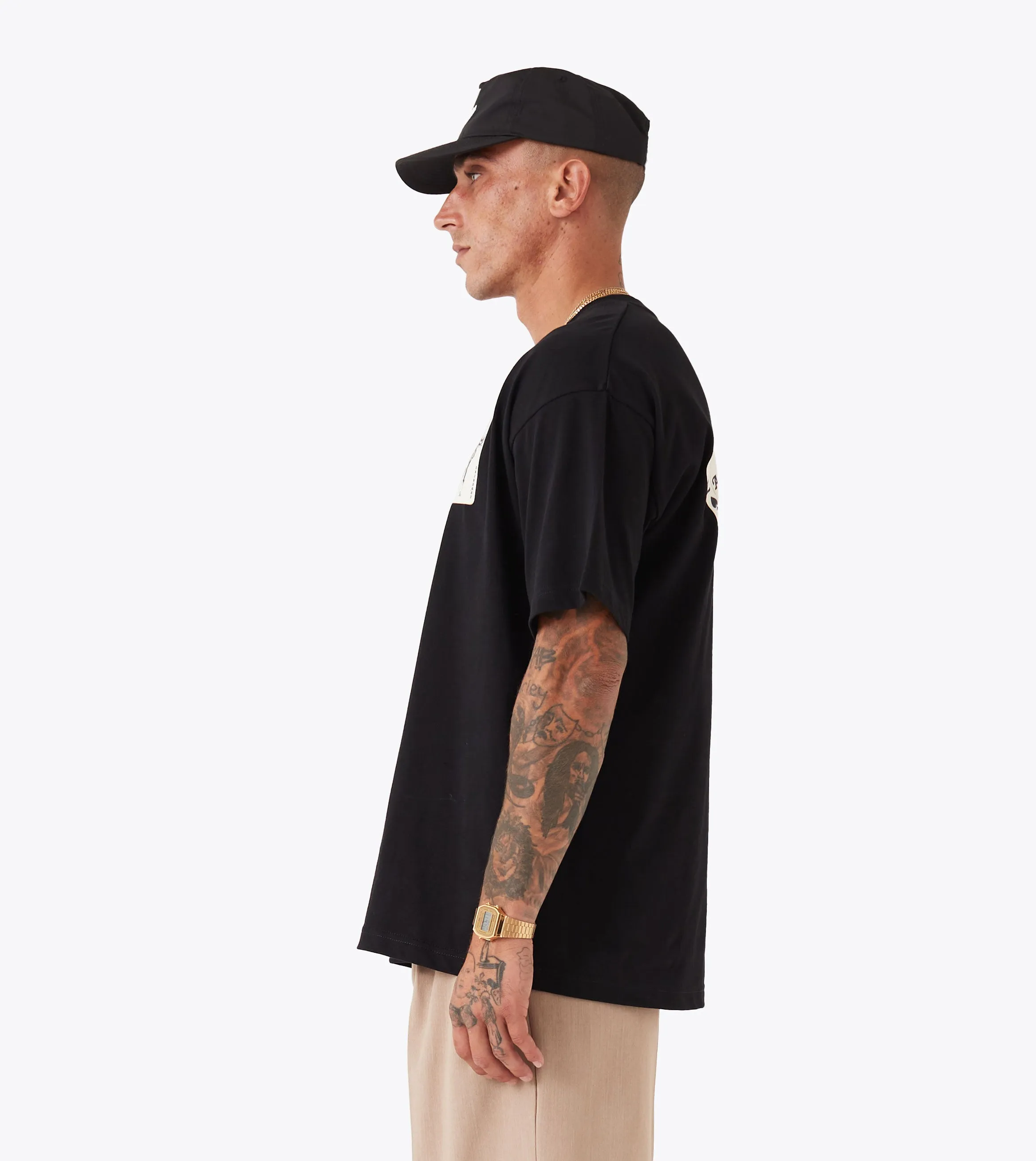 Soft Touch Texture Simple yet stylish Joker Box Tee Black
