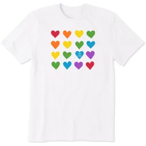 Elderly clothing Men's Pride Hearts Short Sleeve Tee