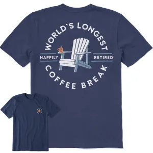 Kids clothing Comfortable Design Men's Worlds Longest Coffee Break Short Sleeve Tee