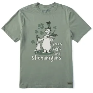 Comfortable Look Men's Green Eggs and Shenanigans Short Sleeve Tee