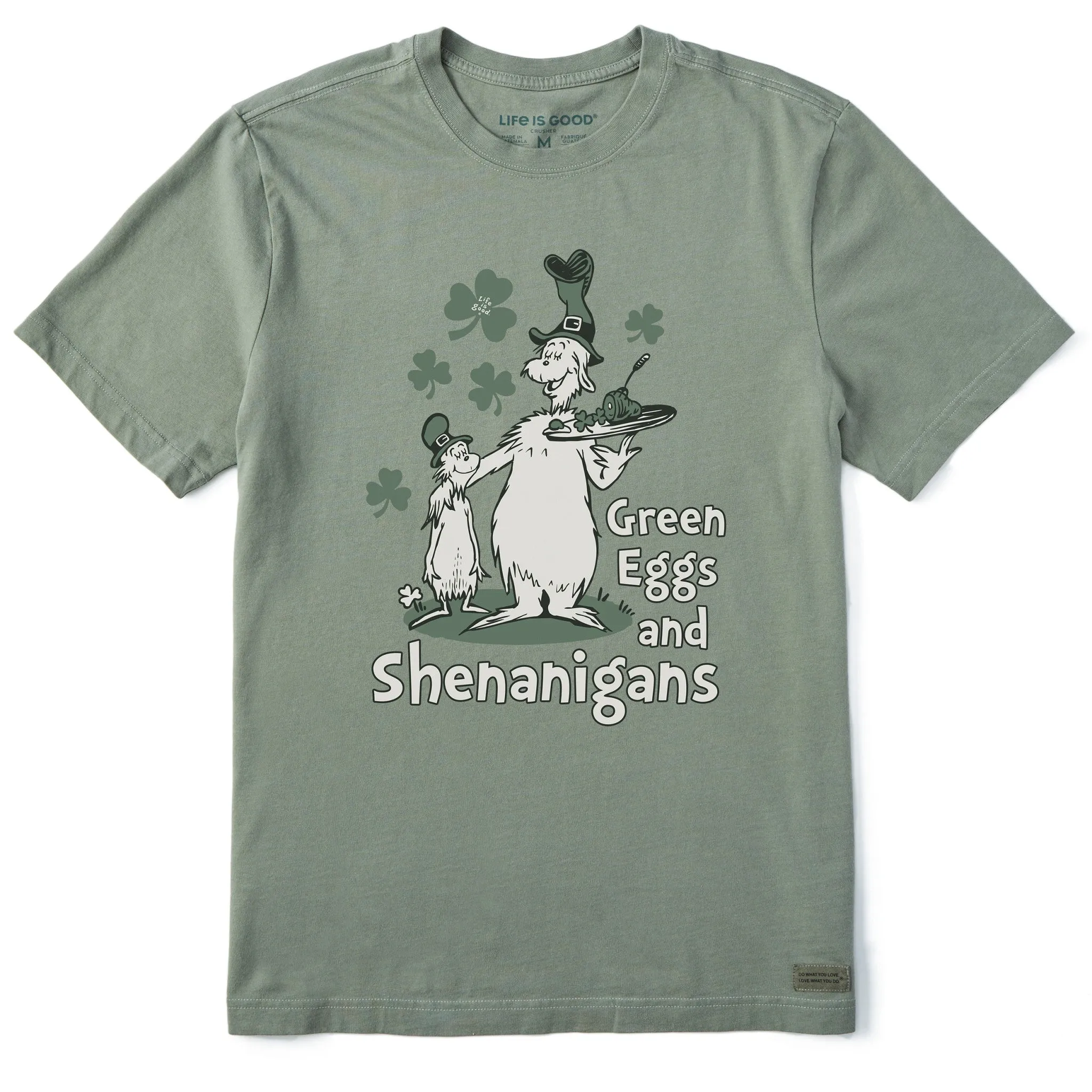 Layering Comfort Wear DurableStitching Men's Green Eggs and Shenanigans Short Sleeve Tee