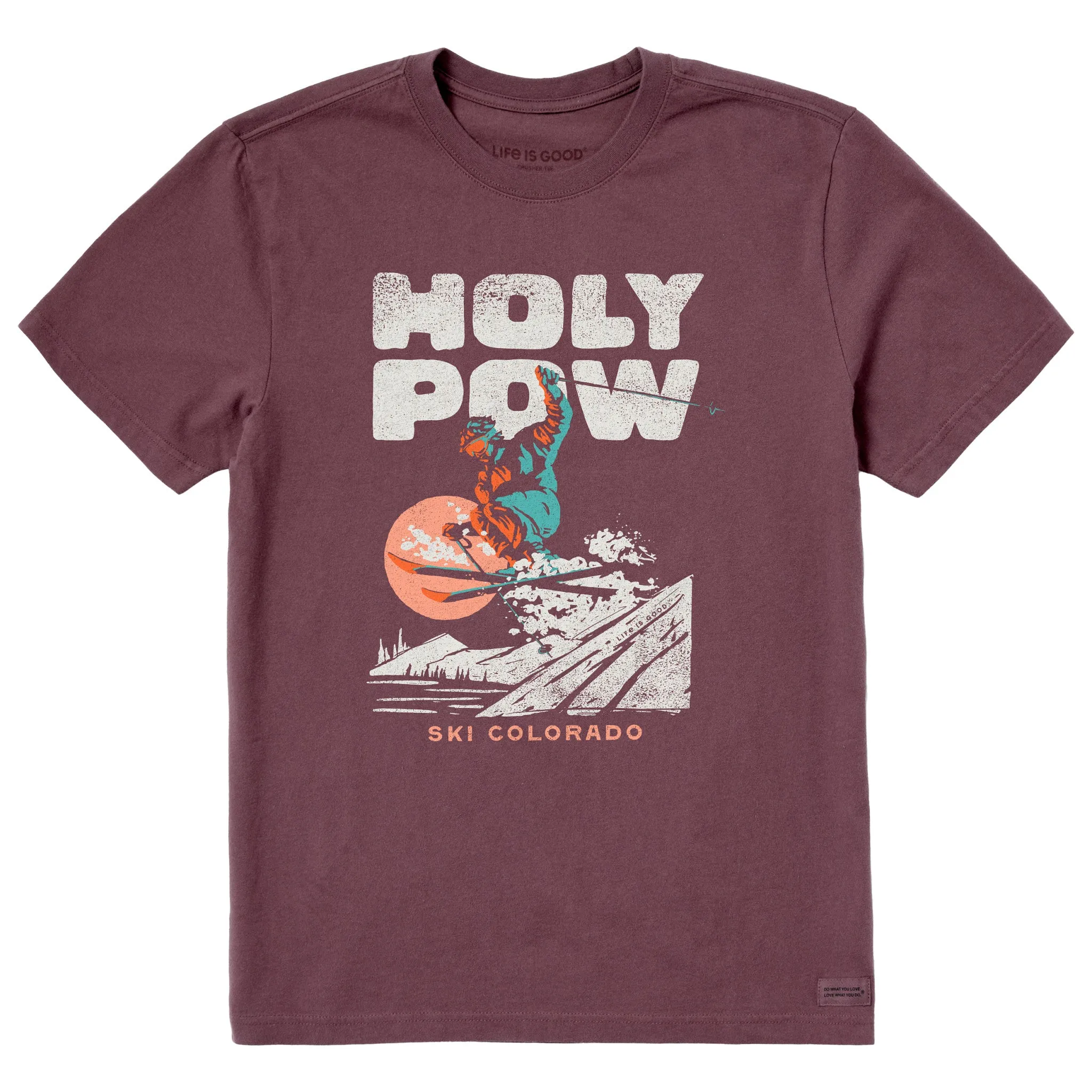 Fit For Comfort Cool Comfort Men's Holy Pow Ski Colorado Short Sleeve Crusher Tee