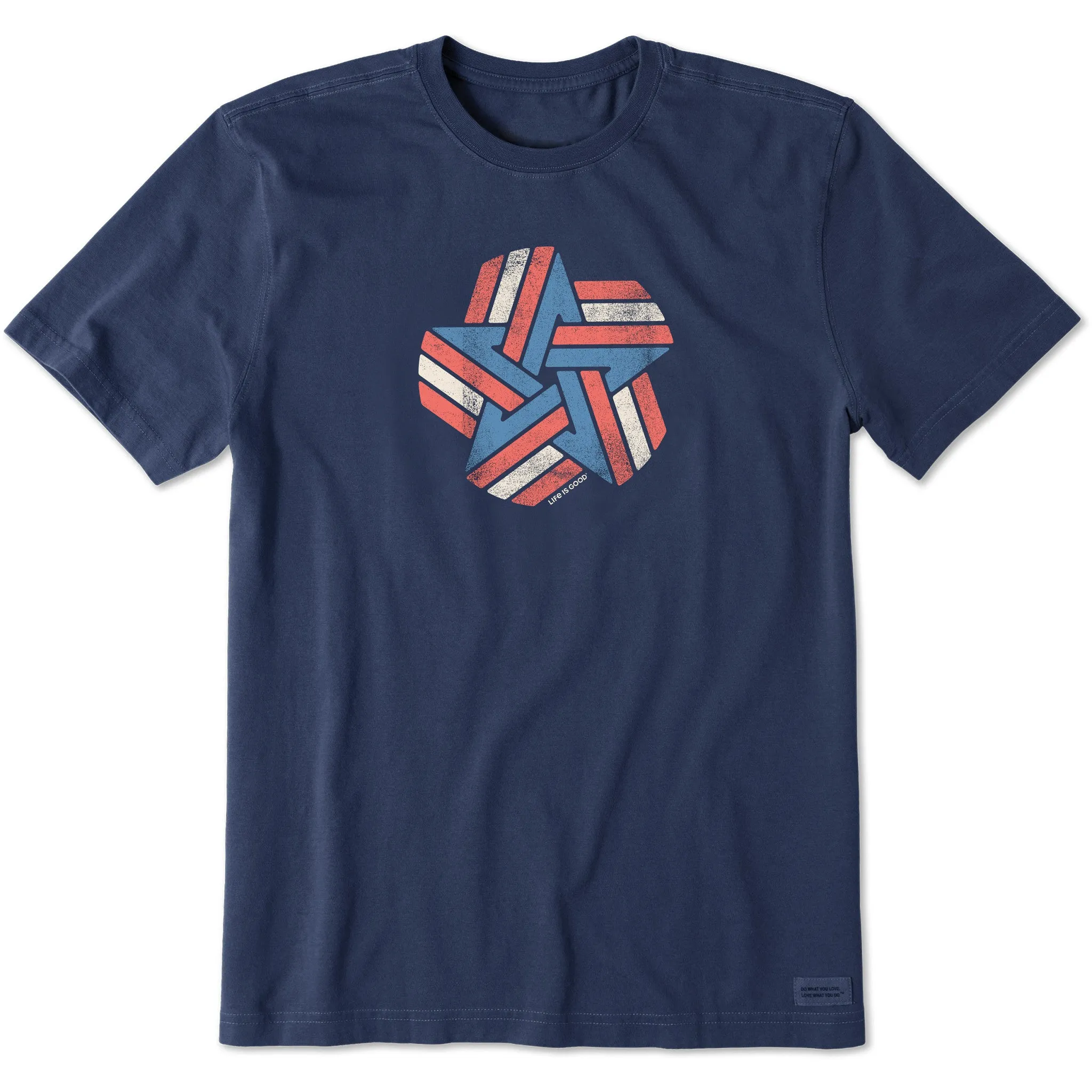 Fuzz Free Surface Versatile Wear Men's Spangled Star Short Sleeve Tee