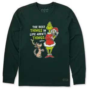Men's The Best Things Grinch Long Sleeve Crusher Tee cyber monday NonRestrictiveCut
