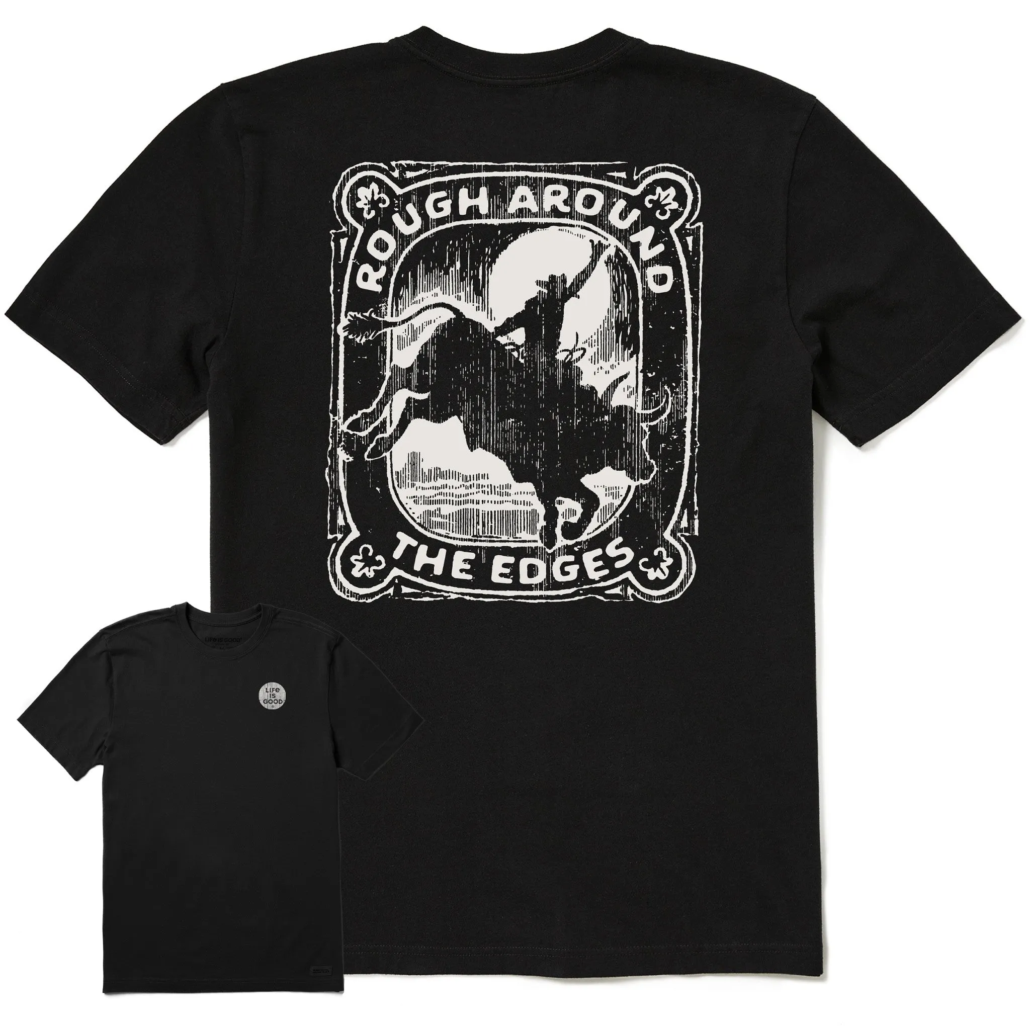 Men's Rough Around The Edges Short Sleeve Crusher-LITE Slim Fit Tee Workout Gear