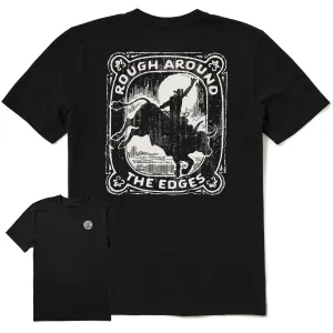 Men's Rough Around The Edges Short Sleeve Crusher-LITE Slim Fit Tee Basic Wear