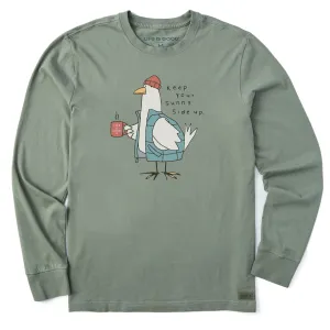Performance Fit Wear Men's Sunny Side Warmly Dressed Chicken Long Sleeve Crusher Tee