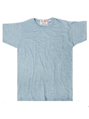 DoubleStitched Seams Light Blue Chambray Pocket Tee