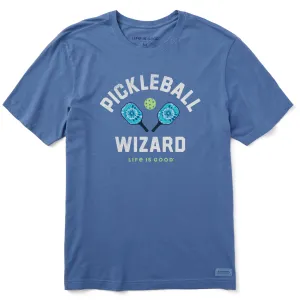 Casual and Soft Men's Tie Dye Pickleball Wizard Short Sleeve Crusher Tee