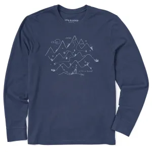 harmonious Street Casual Look Men's Ski Mountain Long Sleeve Crusher Tee