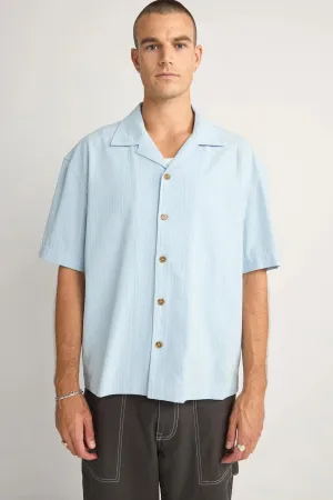 Relaxed Check Short Sleeve Shirt Blue Soft and Light Wear Timeless Comfort