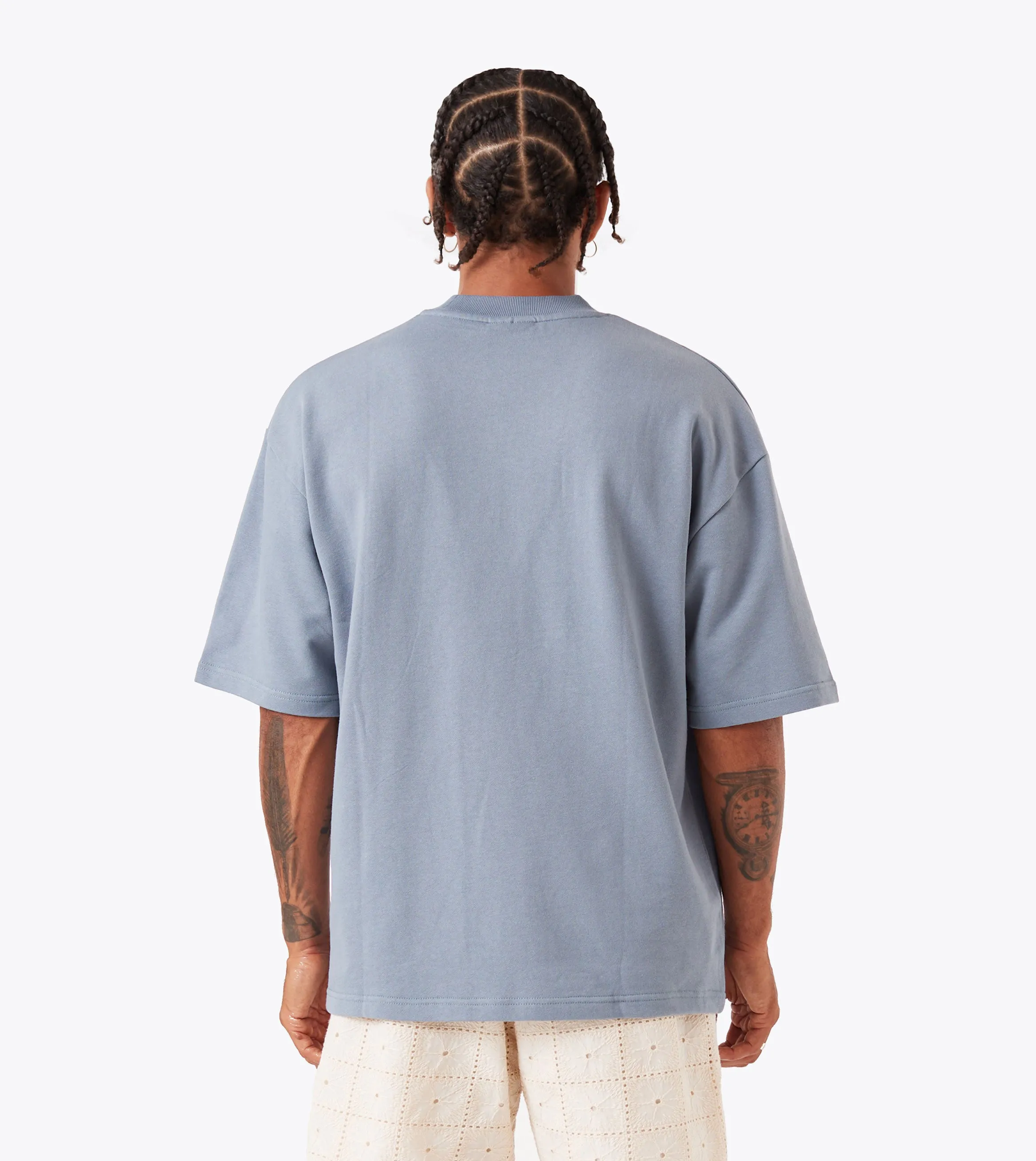 Rugger Fleece Tee Steel Comfort Design Casual Fashion