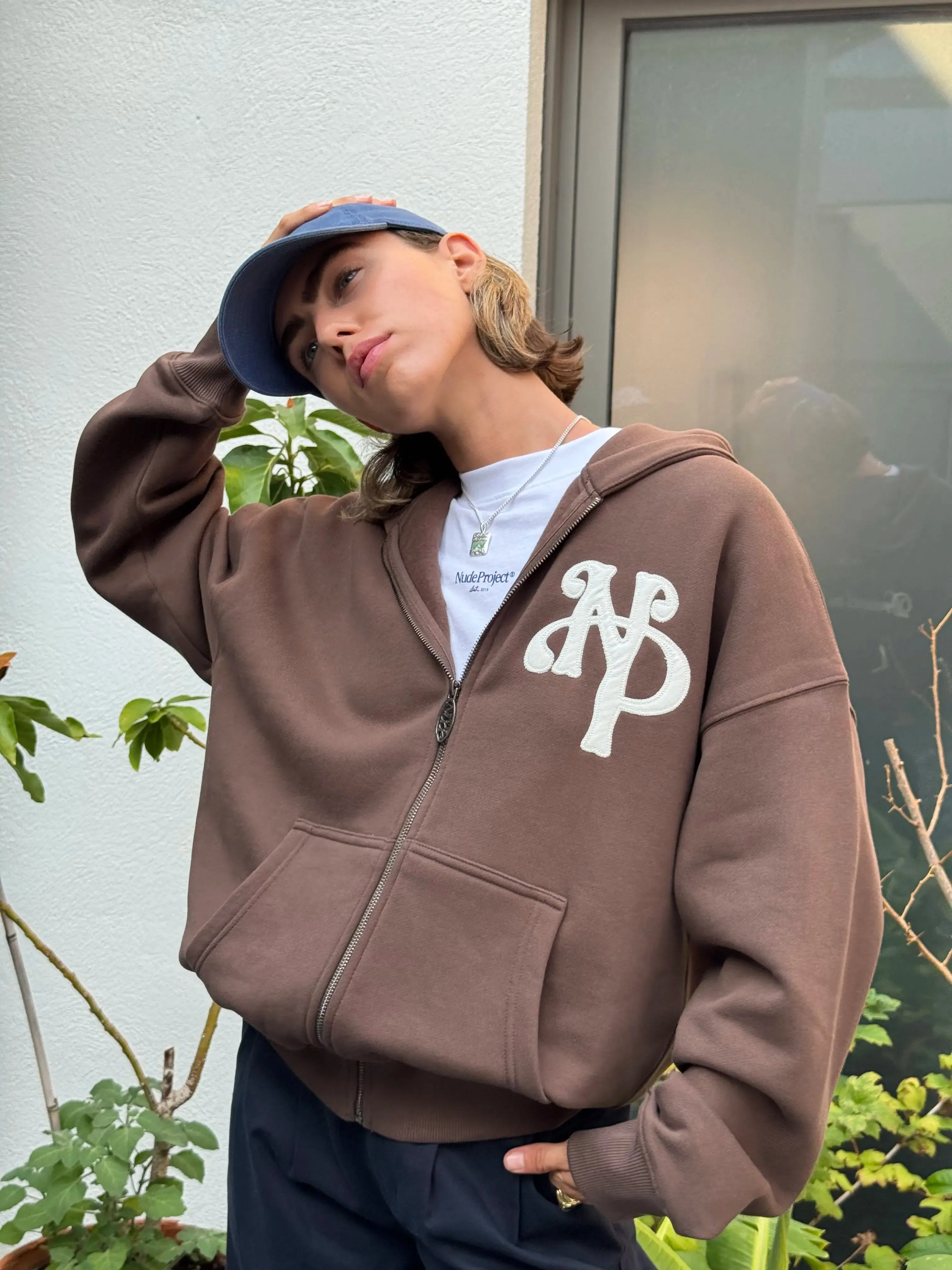 Kill Bill Zip-Up Hoodie Brown product loop stability