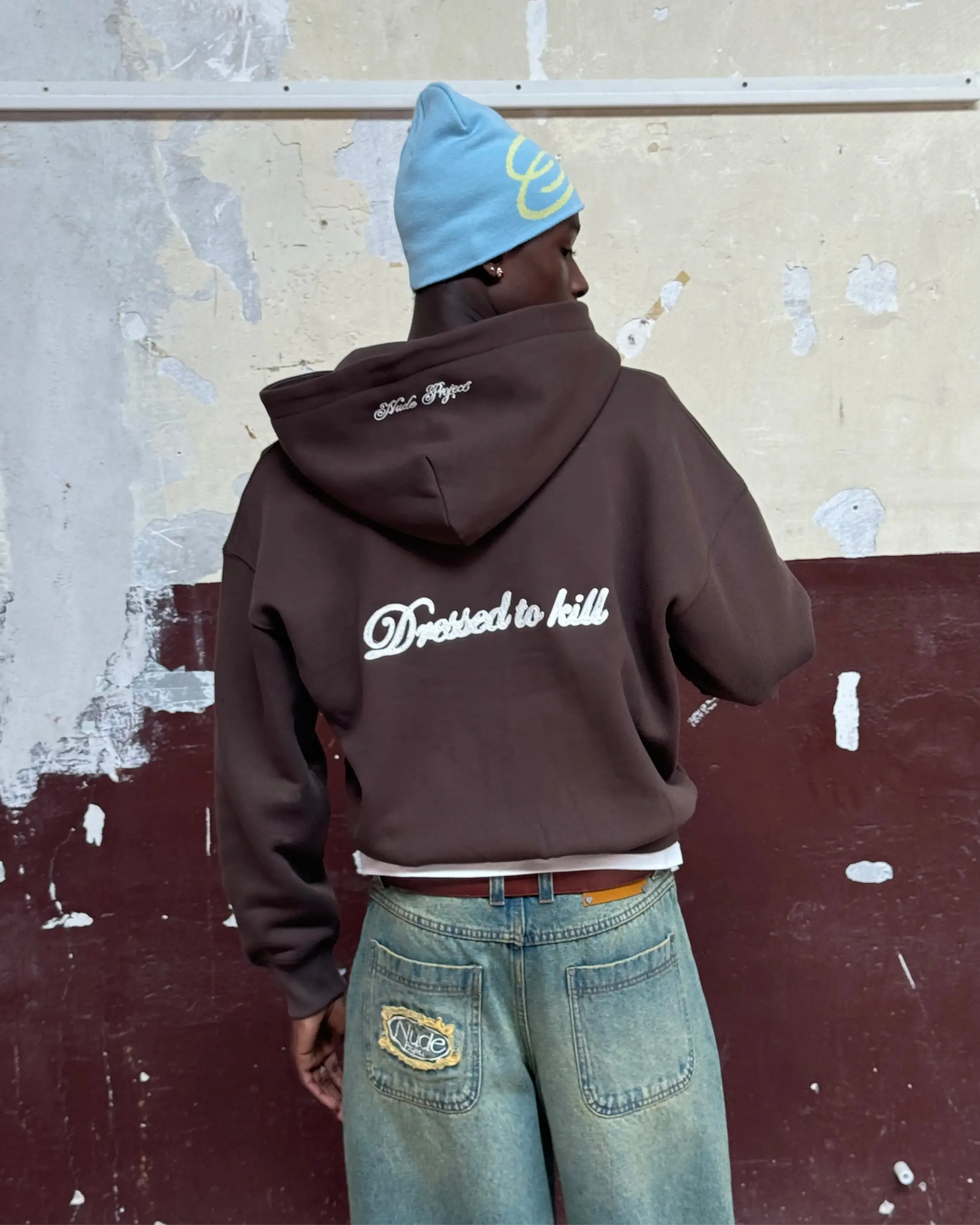 Kill Bill Zip-Up Hoodie Brown product terry cloth absorbency