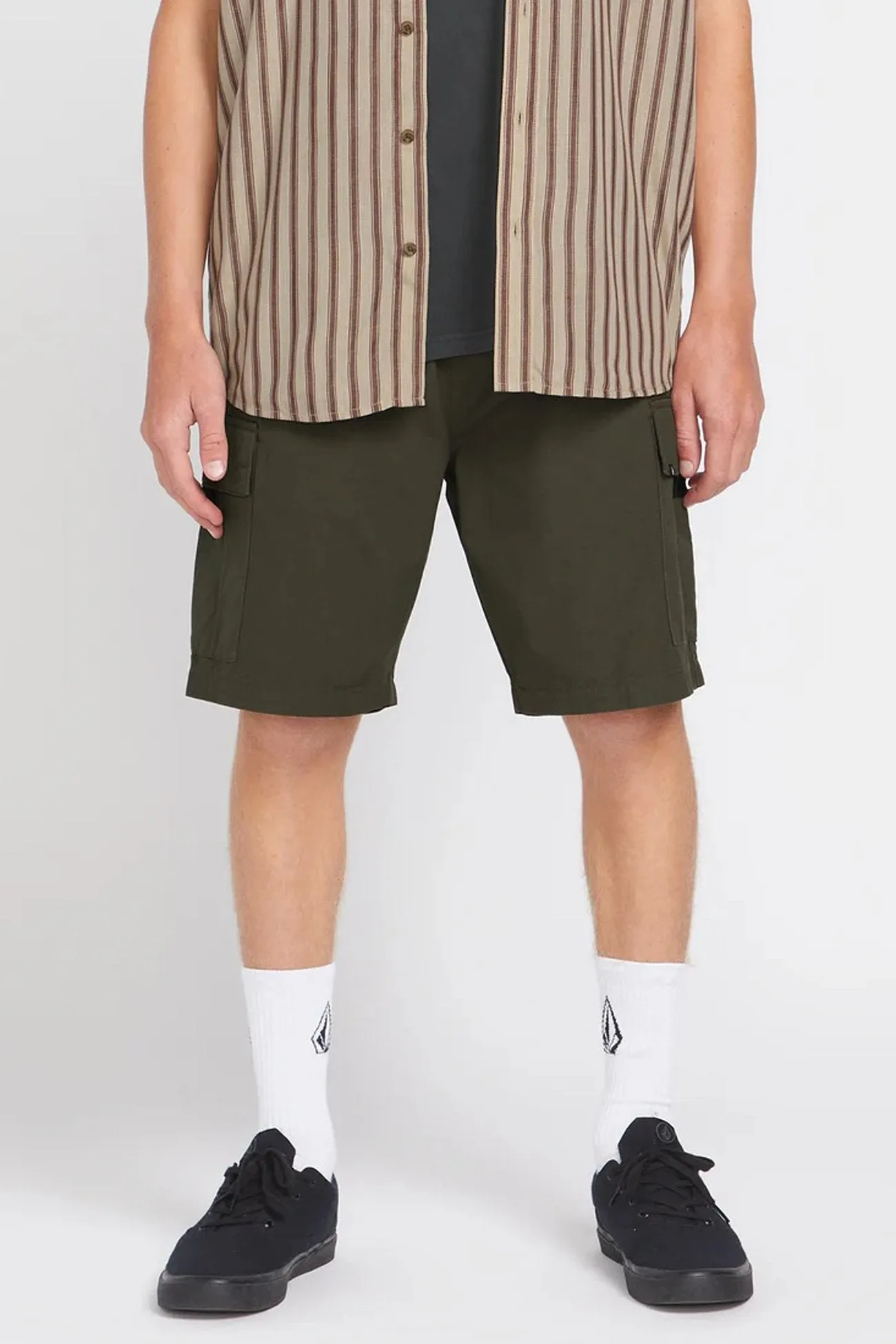 Tactical Attachment Loops March Cargo Elastic Waist Short Wren