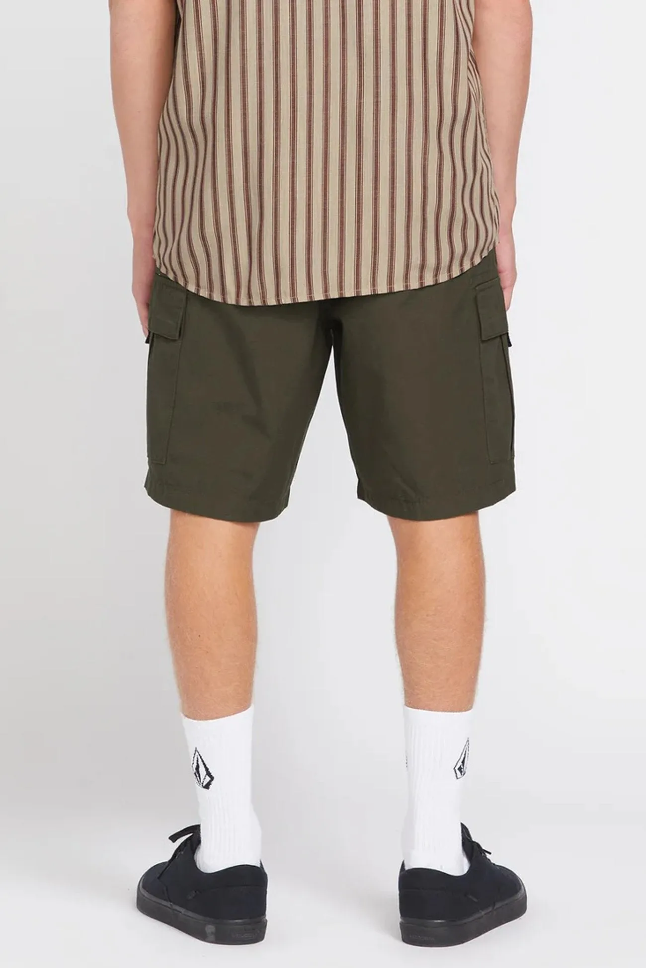 Smart Casual March Cargo Elastic Waist Short Wren